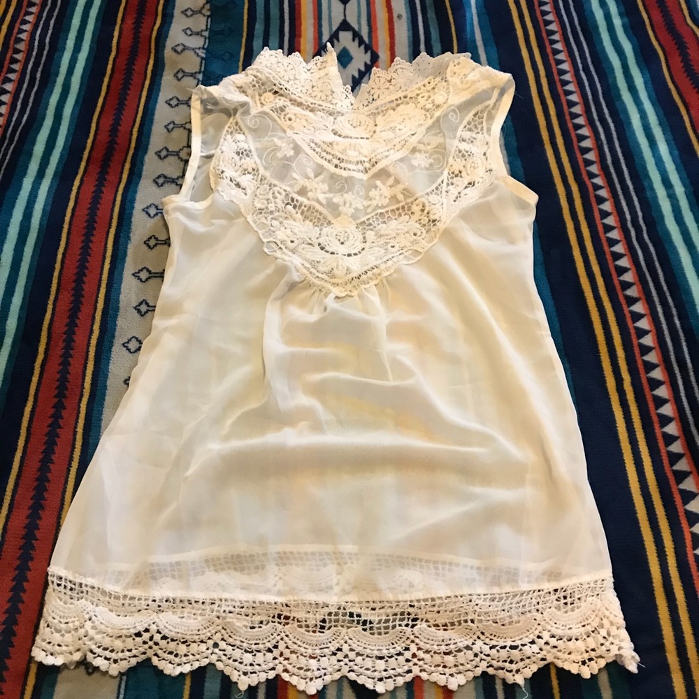 White lace top